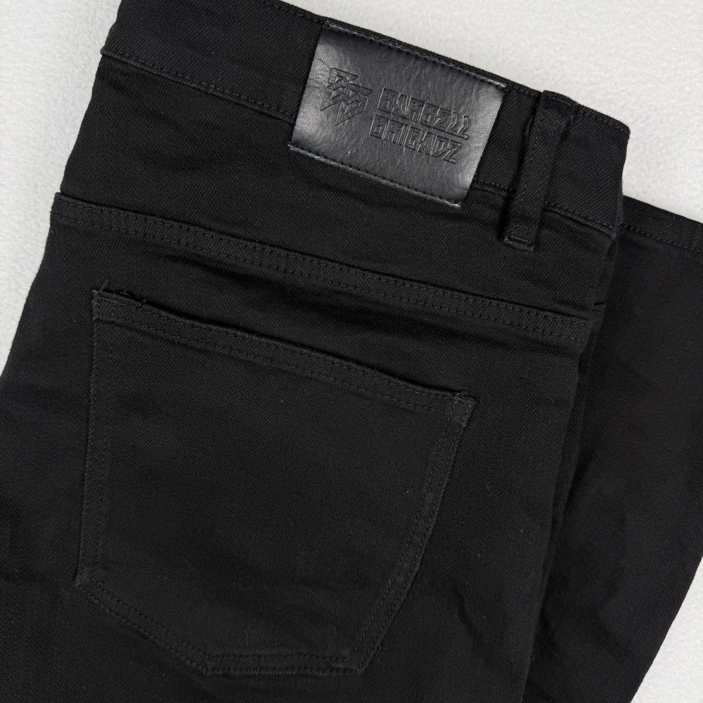 Barbell Brigade Mens 36x33 Black Slim Tapered Stretch Jeans Five Pocket Casual